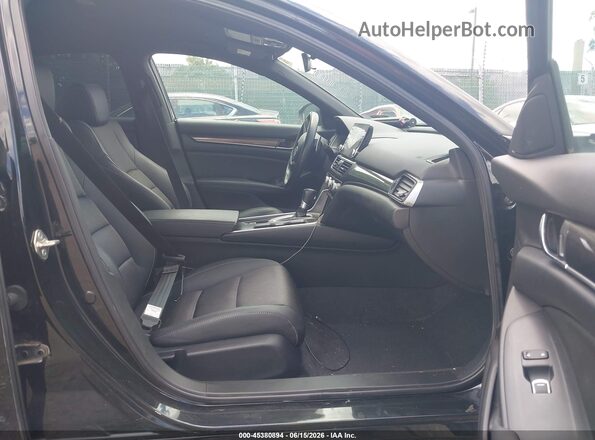 1HGCV1F37LA139581 2020 HONDA ACCORD Black Вид салону спереду