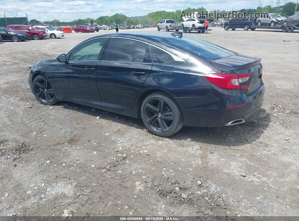 1HGCV1F37LA139581 2020 HONDA ACCORD Black Задня ліва чверть