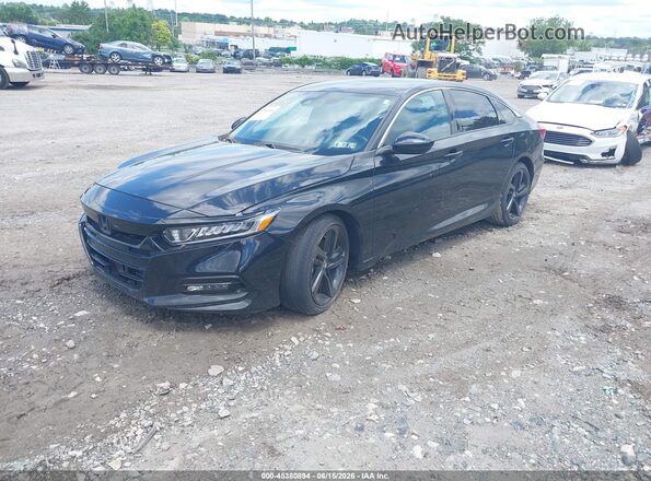 1HGCV1F37LA139581 2020 HONDA ACCORD Black Передня ліва чверть