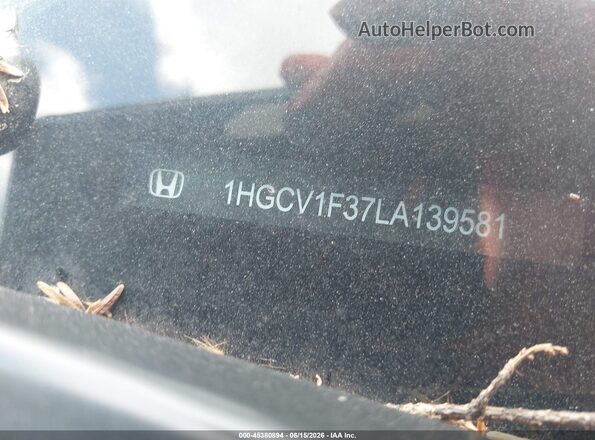 1HGCV1F37LA139581 2020 HONDA ACCORD Black Вид підкапотного простору