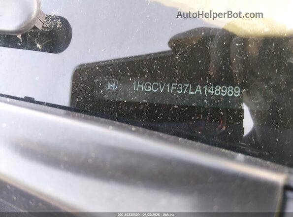 1HGCV1F37LA148989 2020 HONDA ACCORD Blue 