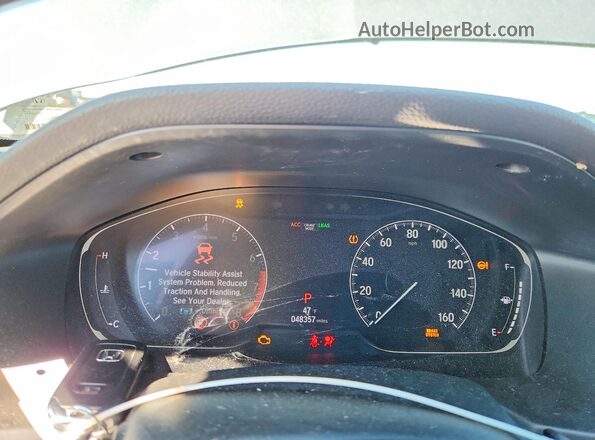 1HGCV1F37LA155232 2020 HONDA ACCORD Silver Вид щитка приладів