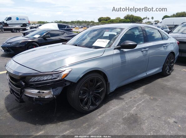 1HGCV1F37MA028031 2021 HONDA ACCORD Gray Front left