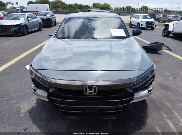 1HGCV1F37MA028031 2021 HONDA ACCORD Gray Rear interior view