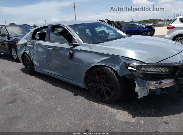 1HGCV1F37MA028031 2021 HONDA ACCORD Gray Front view