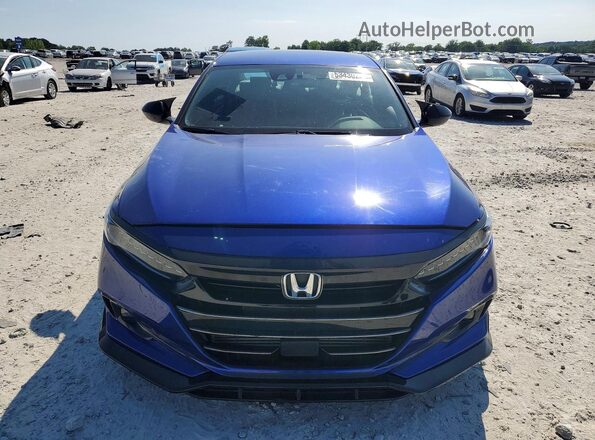1HGCV1F37NA090708 2022 HONDA ACCORD Blue Вид спереду