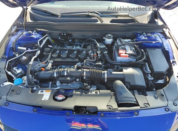 1HGCV1F37NA090708 2022 HONDA ACCORD Blue Вид задньої частини салону