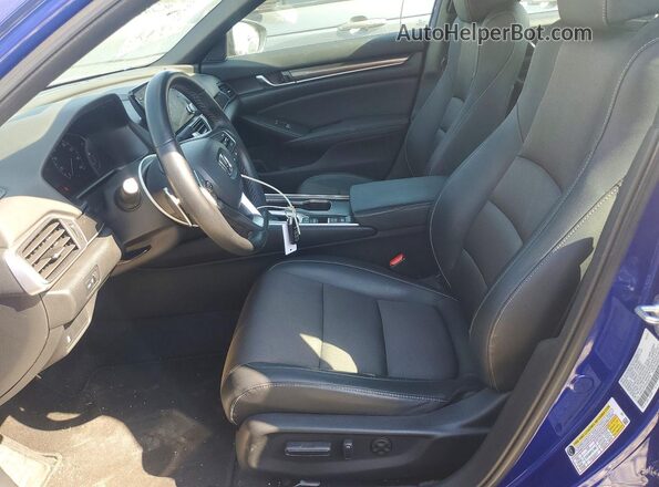 1HGCV1F37NA090708 2022 HONDA ACCORD Blue Вид салону спереду