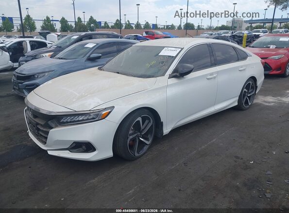 1HGCV1F37NA103344 2022 HONDA ACCORD White Առջևի ձախ երեք քառորդ տեսարան
