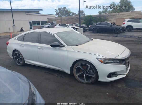 1HGCV1F37NA103344 2022 HONDA ACCORD White Սալոնի հետևի տեսք