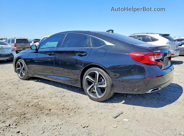 1HGCV1F37NA110259 2022 HONDA ACCORD Black Հետևի ձախ