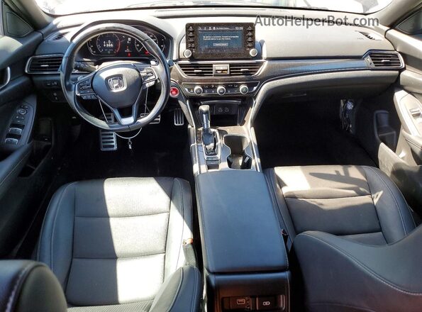 1HGCV1F37NA110259 2022 HONDA ACCORD Black Առջևի վահանակի տեսք