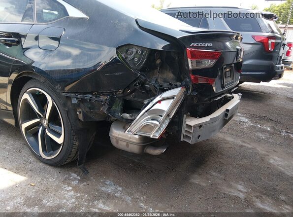 1HGCV1F38JA020497 2018 HONDA ACCORD Black წინა ხედი