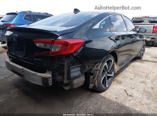 1HGCV1F38JA020497 2018 HONDA ACCORD Black უკანა მარჯვენა