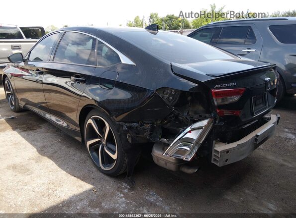 1HGCV1F38JA020497 2018 HONDA ACCORD Black უკანა მარცხენა