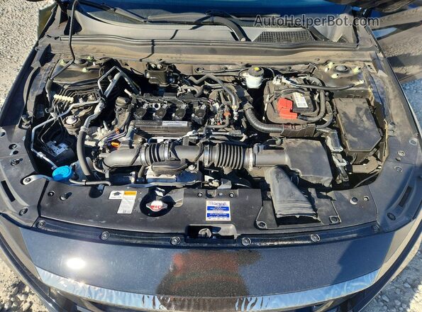 1HGCV1F38JA059462 2018 HONDA ACCORD Black Widok wnętrza z tyłu