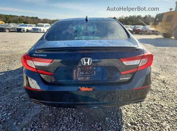 1HGCV1F38JA059462 2018 HONDA ACCORD Black Widok z tyłu