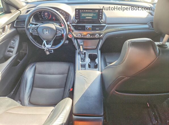 1HGCV1F38JA059462 2018 HONDA ACCORD Black Widok deski rozdzielczej