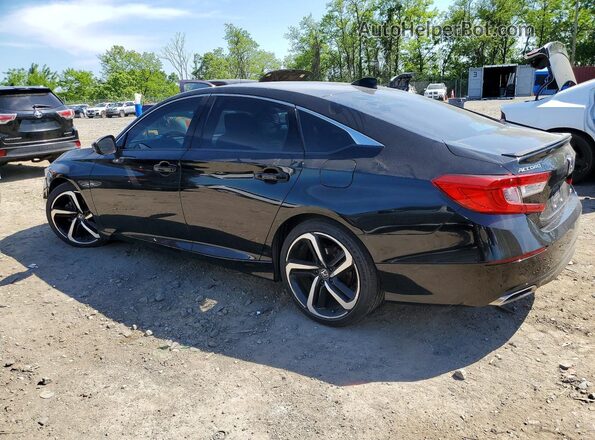 1HGCV1F38JA133382 2018 HONDA ACCORD Black უკანა მარცხენა