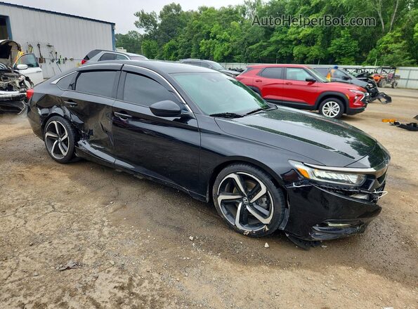 1HGCV1F38JA173252 2018 HONDA ACCORD Black წინა მარჯვენა