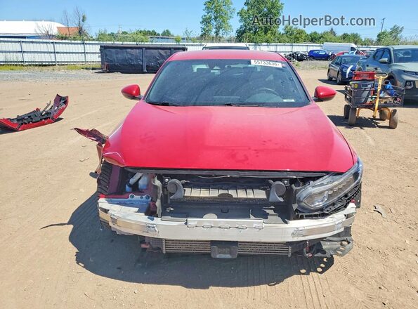 1HGCV1F38JA182288 2018 HONDA ACCORD Red Вид спереду