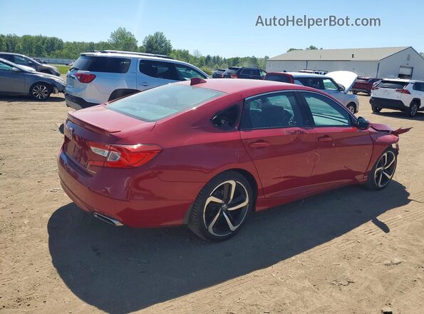 1HGCV1F38JA182288 2018 HONDA ACCORD Red Задня права чверть