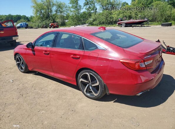1HGCV1F38JA182288 2018 HONDA ACCORD Red Задня ліва чверть