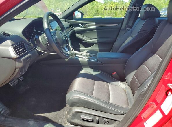 1HGCV1F38JA182288 2018 HONDA ACCORD Red Вид салону спереду