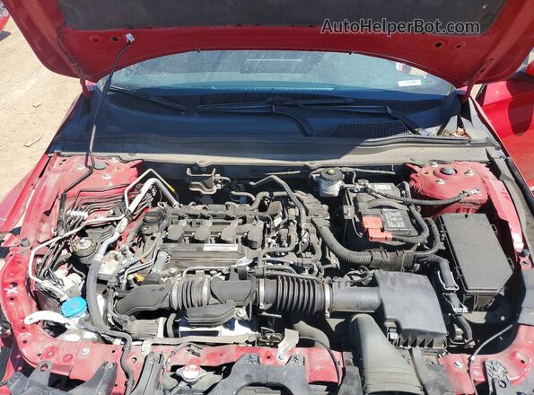 1HGCV1F38JA182288 2018 HONDA ACCORD Red Вид задньої частини салону