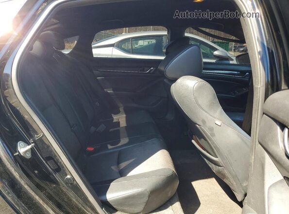 1HGCV1F38JA188835 2018 HONDA ACCORD Black Հետևի նստատեղերի տեսք