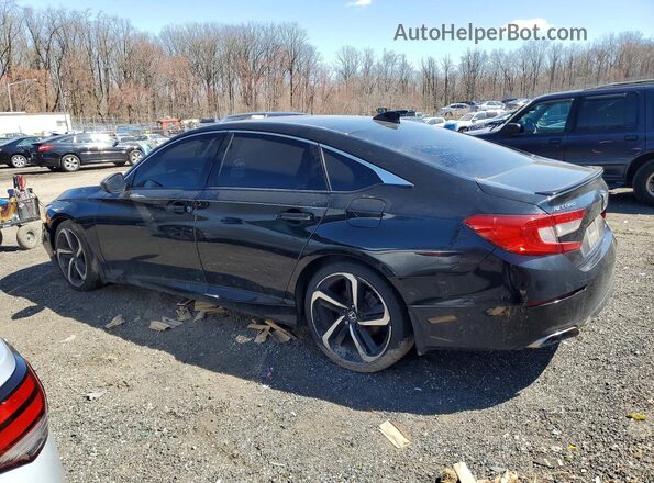 1HGCV1F38JA188835 2018 HONDA ACCORD Black Հետևի ձախ