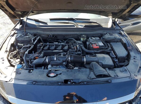1HGCV1F38JA188835 2018 HONDA ACCORD Black Սալոնի հետևի տեսք