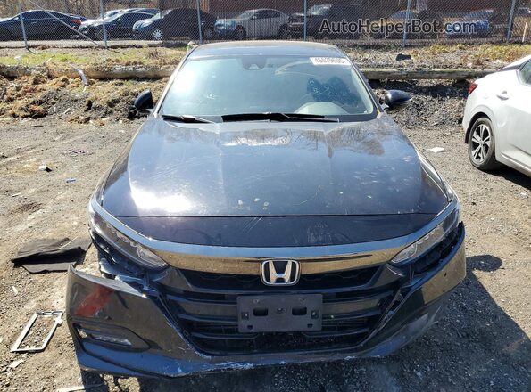 1HGCV1F38JA188835 2018 HONDA ACCORD Black Դիմացի տեսք