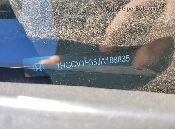 1HGCV1F38JA188835 2018 HONDA ACCORD Black Շարժիչի բաժամունքի տեսք