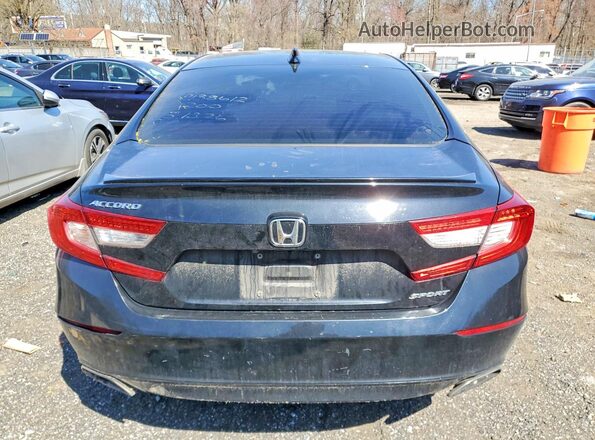 1HGCV1F38JA188835 2018 HONDA ACCORD Black Հետևի տեսք