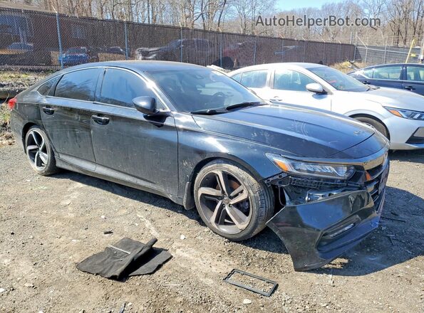 1HGCV1F38JA188835 2018 HONDA ACCORD Black Առջևի աջ