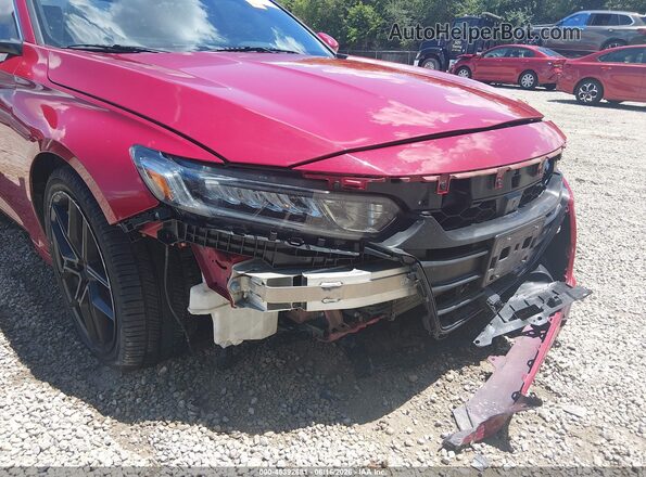 1HGCV1F38KA003457 2019 HONDA ACCORD Red Вид спереду