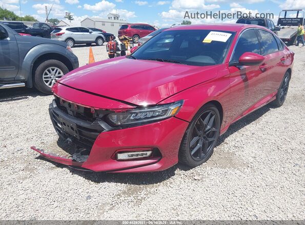 1HGCV1F38KA003457 2019 HONDA ACCORD Red Передня ліва чверть