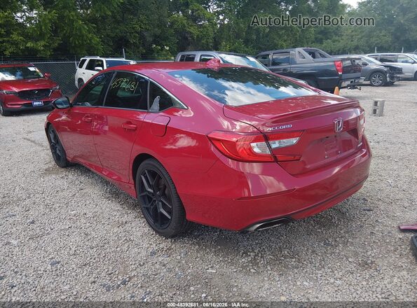 1HGCV1F38KA003457 2019 HONDA ACCORD Red Задня ліва чверть
