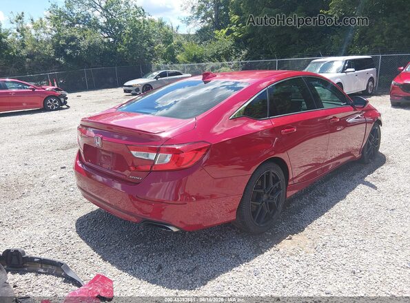 1HGCV1F38KA003457 2019 HONDA ACCORD Red Задня права чверть