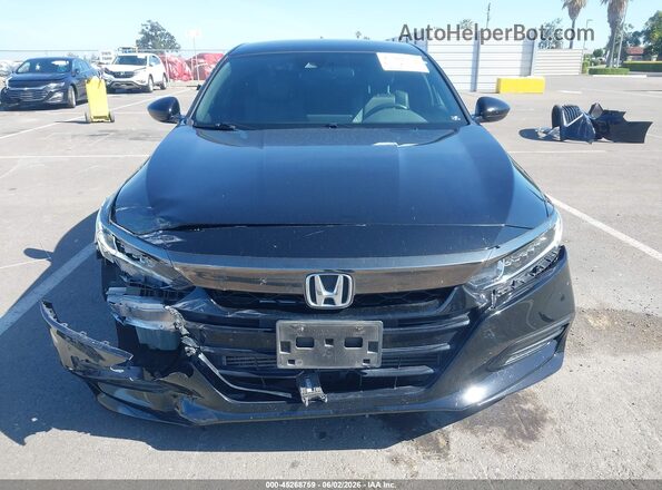 1HGCV1F38KA025703 2019 HONDA ACCORD Black Սալոնի հետևի տեսք