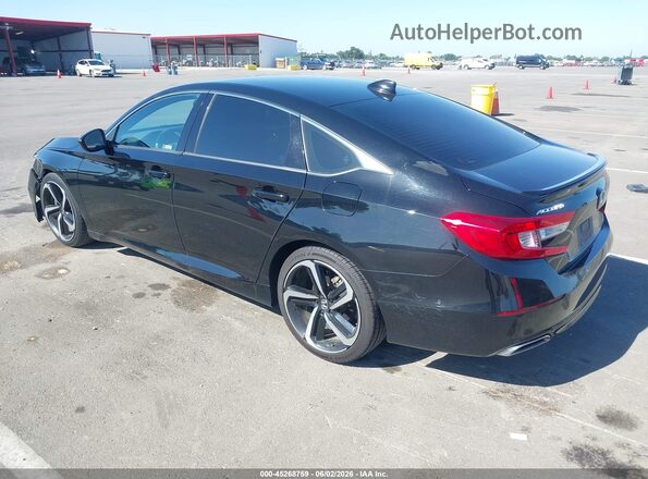 1HGCV1F38KA025703 2019 HONDA ACCORD Black Հետևի ձախ