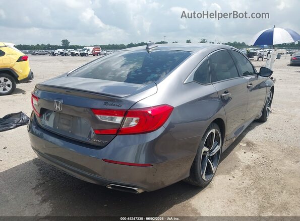 1HGCV1F38KA038578 2019 HONDA ACCORD Gray Задня права чверть