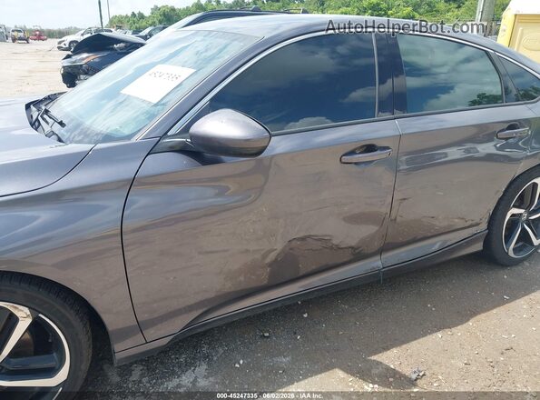 1HGCV1F38KA038578 2019 HONDA ACCORD Gray Вид спереду