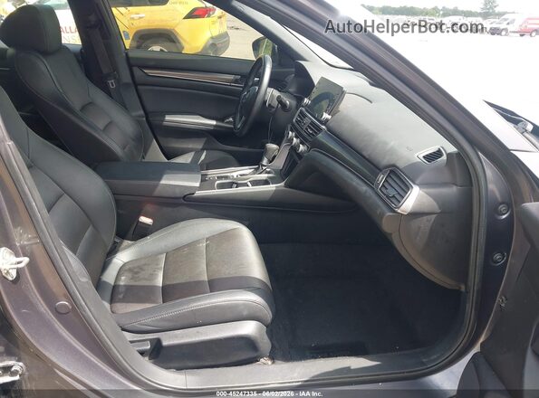1HGCV1F38KA038578 2019 HONDA ACCORD Gray Вид салону спереду