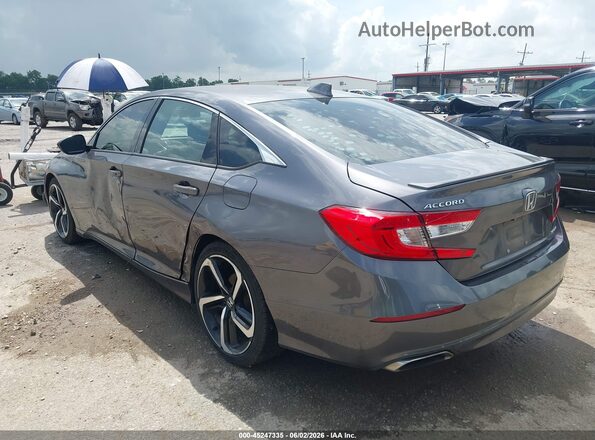 1HGCV1F38KA038578 2019 HONDA ACCORD Gray Задня ліва чверть