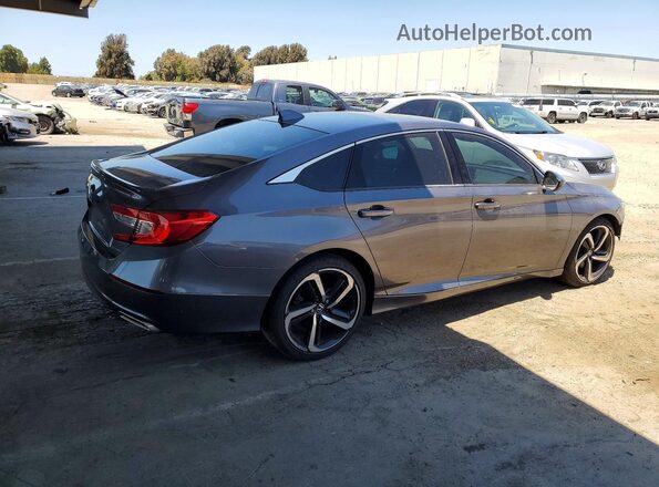 1HGCV1F38KA061486 2019 HONDA ACCORD Gray 