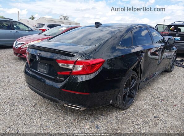 1HGCV1F38KA074156 2019 HONDA ACCORD Black Tył prawy