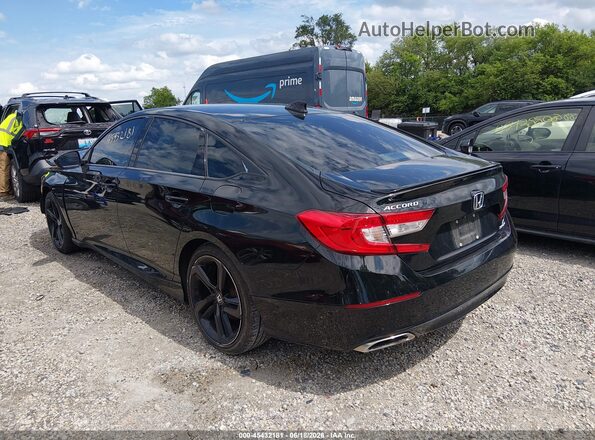 1HGCV1F38KA074156 2019 HONDA ACCORD Black Tył lewy