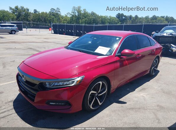 1HGCV1F38KA088283 2019 HONDA ACCORD Red Przód lewy